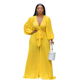 Kendall Jenner Wedding Guest Dress Fluffy Spot Lace-up Waist Jumpsuit