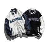 Man Fall Outfis Retro Patchwork Baseball Uniform Jacket Loose Hip Hop Embroidered Casual Jacket