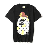 Bathing Ape T Shirt Summer Cartoon Anime Animal Print Short Sleeve T-shirt