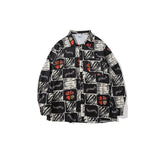 Man Fall Outfits Zebra Print Long-Sleeved Shirt Men's Street Retro Loose Casual Shirt