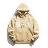 Man Fall Outfis Autumn and Winter Printing Hooded Thick Sweatshirt Loose Casual Jacket