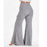 Coachella Music Festival Outfits Sports Fitness Yoga Pants Hip Stretch Sports Bell-Bottom Pants