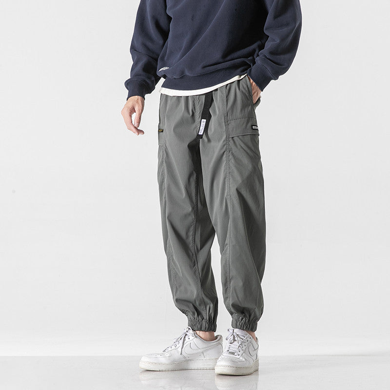 Man Fall Fall Vintage Multi-Pocket Cargo Pants Loose Tappered Casual Pants