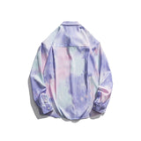Man Fall Outfis Autumn Clothes Art Printing and Dyeing Long-Sleeved Shirt Men's Loose BF Style Couple Casual Thin Coat