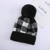 Red Beanie Hat Cotton Wool Hat Wool Fashion Plaid