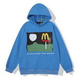 Kanye West Sunday Service Hoodie Mcdonald Logo Velvet Padded Hooded Sweatshirt