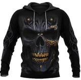 Skull Apparel Skull Print Zipper