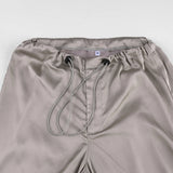 Julia Fox Low Rise Jeans Thin Elastic Drawstring Pleating Design Drape Woven Pants
