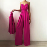 Gloria Vanderbilt Sling Swing Collar Jumpsuit Casual Wide-Leg Pants