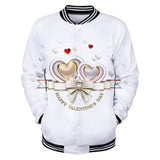 Valentine's Day Jacket Digital 3D Printed Baseball Uniform Jacket