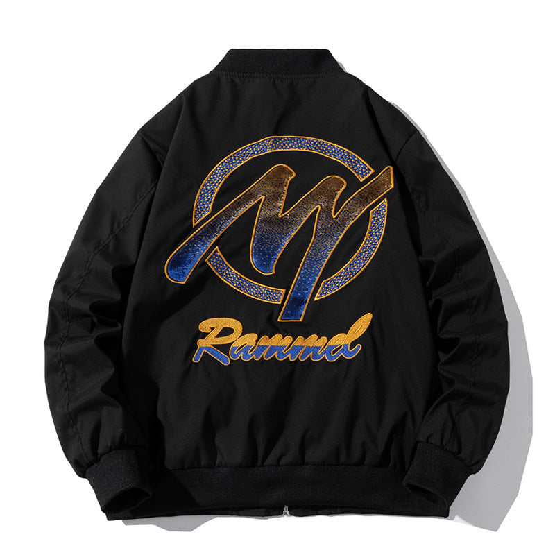 Varsity Jacket Men'S Spring Embroidery Jacket Women'S Baseball Uniform