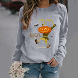 Halloween Costumes Halloween Pattern Printing Long Sleeve Crew Neck Sweater Female