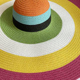 Summer Hats Rainbow Striped Hat Children Sun Protection Hat Beach Sun Hat