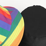 Bucket Hat Fishing Cap Cotton Print Fisherman Hat Men's Spring and Summer Rainbow Color Personalized Printing