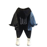 Toddler Boys Jackets Boys Autumn Clothing Stitching Jacket Hooded Jacket