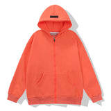 Cardigan Baseball Jacket Fog Three-Dimensional Flocking Brushed Hoody Zipper Cardigan Hooded Coat