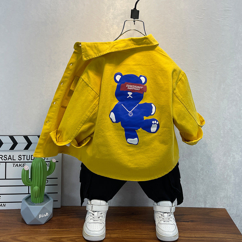 Toddler Boys Sweater Shirt Coat Spring and Autumn