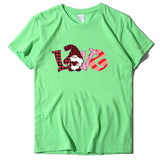 Valentine's Day T Shirt Short-Sleeved T-shirt Men's and Women's Love Printed round Neck Spring and Summer