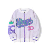 Men Sweater Sweater Men's Loose round Neck Sweater Zipper Coat