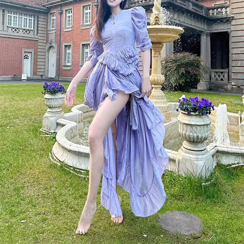 Regency Dress Backless Irregular Court Dress