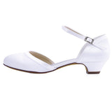 Low Heel Wedding Shoes White Low-Cut Chunky Heel Women's Shoes Low Heel 3cm High Heel Women's Shoes