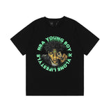 Vlone T Shirt Printed Large V Plus Size Retro Sports Short Sleeve Male Half Sleeve Vlone