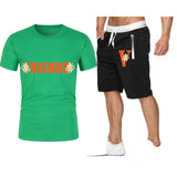 Vlone T Shirts & Shorts 2 Piece Set Summer Trendy Shorts Men'S Casual