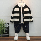 Toddler Boys Sweater Boys' Knitted Sweater Coat Spring and Autumn