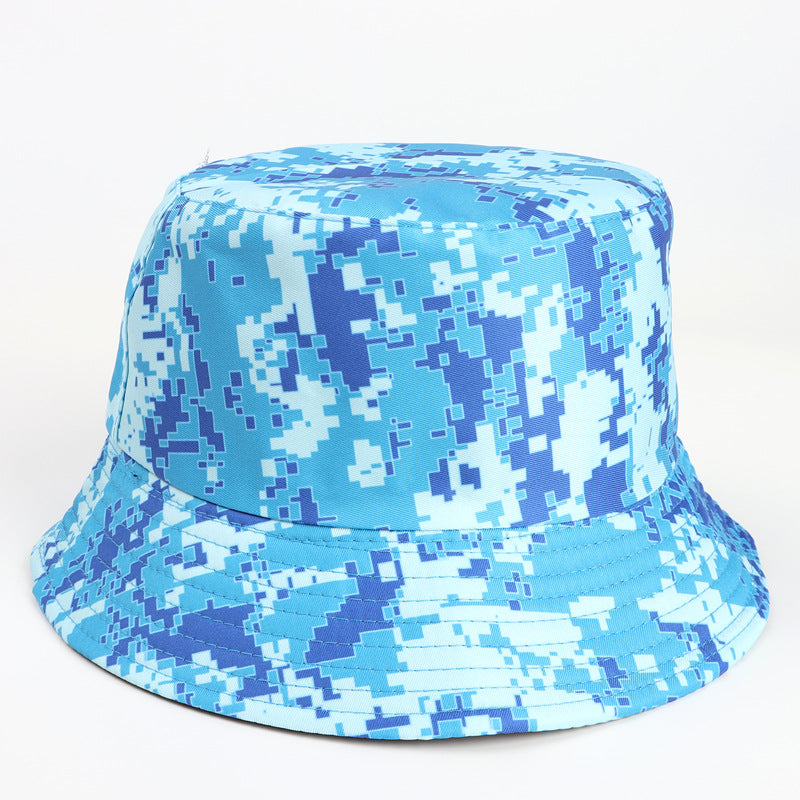 Bucket Hat Fishing Cap Cotton Print Fisherman Hat Camouflage Jungle Print Leisure Climbing