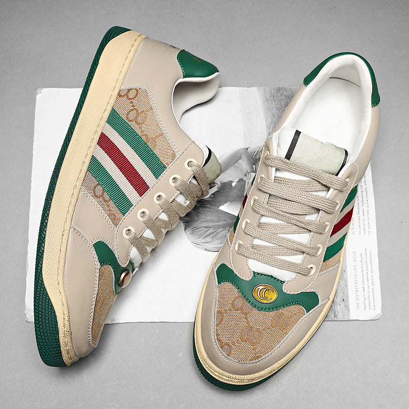 Screener Leather Sneakers Retro Men's and Women's Casual Sports Flat Shoes Color Matching Golden Goose Shoes Summer