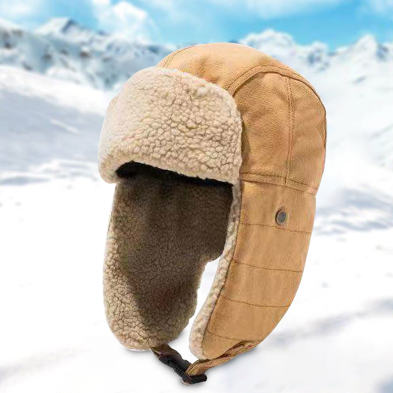 Winter Hats Retro Female Warm Pilot Motorcycle Cap