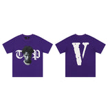 Vlone T Shirt Loose Men'S And Women'S Reflective T-Shirt Summer