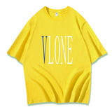 Vlone T Shirts Summer Men'S Printed Casual Short Sleeve