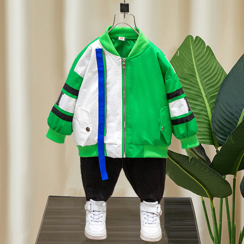 Toddler Boys Jackets Boys' Coat Spring and Autumn Clothing Baseball Uniform Jacket