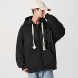 Men Hoodie Cardigan Sweater Spring and Autumn Hooded Casual All-Matching