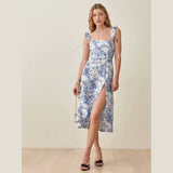 Kendall Jenner Wedding Guest Dress Pullover Shoulder Strap Wooden Ear Slit Hemline at Hem Tube Top Printing