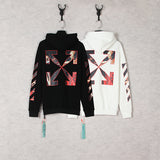 off White Hoodie Printed Men's Women's Pullover Ow Casual Loose Coat