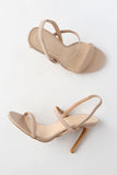 Nude Strappy Heels Summer Super High Heels