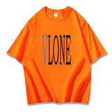 Vlone T Shirts Summer Men'S Printed Casual Short Sleeve