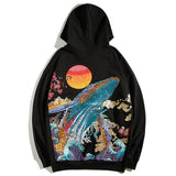 Men Hoodie Shark Embroidered Hooded Men's Sweater
