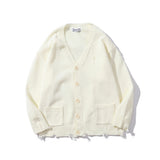Men Sweater Burrs Knitwear Men Loose Jacket