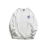 Man Fall Outfis Printed Sweater Loose Couple Casual All-Match Bottoming Shirt