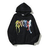 Kanye West Sunday Service Hoodie Autumn And Winter Colorful Letter Hoodie Fleece-Lined