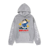 Anime Hoddies Poji King Printed Hoodie Autumn and Winter Fleece-Lined Hoodies