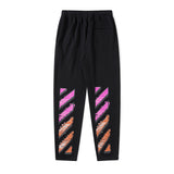 Off White Pants Loose Casual Trousers Men'S And Women'S Sports Sweater