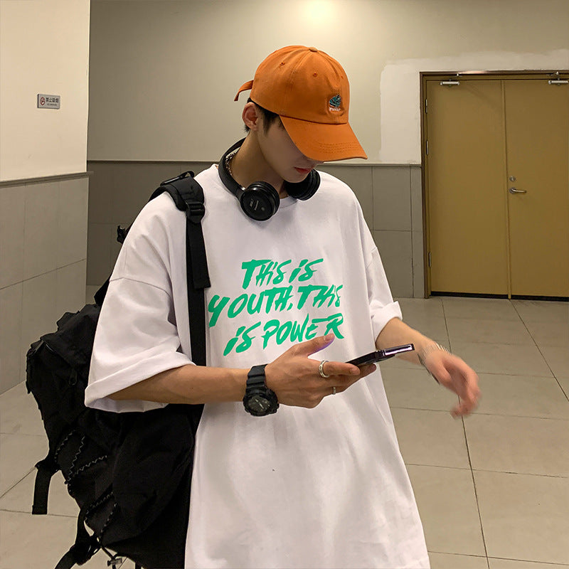 Men T-Shirts Loose Half Sleeve Printing