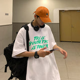Men T-Shirts Loose Half Sleeve Printing