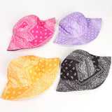 Bucket Hat Fishing Cap Cotton Print Fisherman Hat Cartoon Bucket Hat Female Printing Leaves Sunshade Sun Protection Hat
