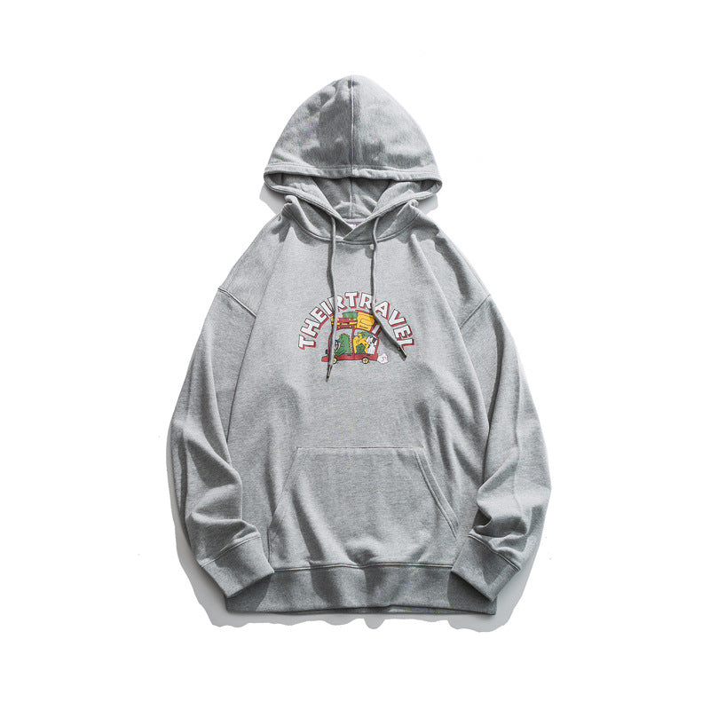 Men's Graphic Hoodies Men's Autumn Loose Hooded Sweater
