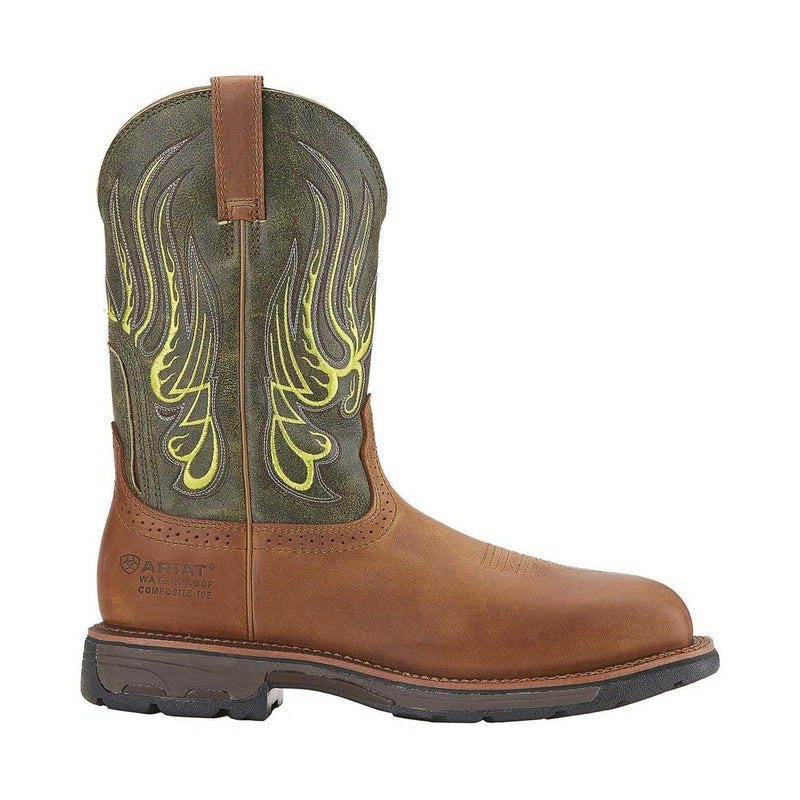 Justin Yellowstone Boots Men'S Vintage Square Toe Knight Boots Embroidery Dr. Martens Boots